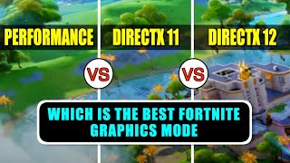 Performance vs DirectX 11 vs DirectX 12  which is the best graphics mode in Fortnite [upl. by Ahsinaw]