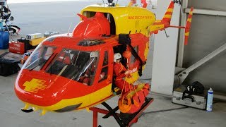 Flight Video Giant turbine RC Medicopter 117 Scale Model with injured on board [upl. by Kral360]