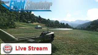 Huey UH1H Iroquois Live Stream – Microsoft Flight Simulator [upl. by Aremat]