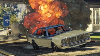 GTA V Bravado Greenwood chase at the airport Lots of jumps stunts and explosions [upl. by Hotze587]