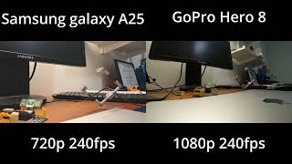 Samsung galaxy A25 vs GoPro Hero 8  Slow Motion Test [upl. by Eta]