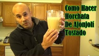 Horchata De Ajonjolí Tostado  Leche De Sésamo Tostado  Benne [upl. by Ettenahc]