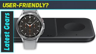 Samsung Galaxy Watch 4 Classic 46mm Smartwatch Bluetooth  Wireless Charger Duo Review [upl. by Yellas766]