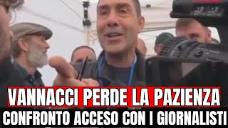 TENSIONI DOPO LINTERVENTO DI VANNACCI A PONTIDA SCONTRO CON I GIORNALISTI [upl. by Lorrimor]