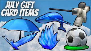 Roblox July 2024 Gift Card Items [upl. by Theall]