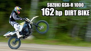 SUZUKI GSXR Dirt Bike 1000cc  OFF ROAD test ride [upl. by Leipzig171]