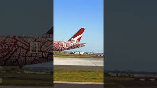 Qantas Yam Dreaming livery leaving Auckland shorts airport [upl. by Felicdad279]