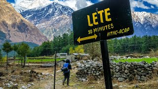 Day 5 of Muktinath Trekking in Nepal Larjung to Ghasa via Kalopani [upl. by Reidar]