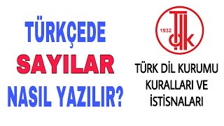 TÃœRKÃ‡EDE SAYILAR NASIL YAZILIR TDK KURALLARI VE Ä°STÄ°SNALARI [upl. by Lemaceon598]