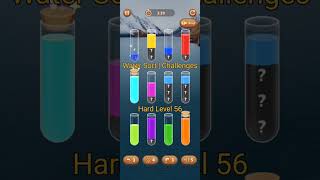 Water Sort  Challenges Hard  Level 56 [upl. by Ahsiena]