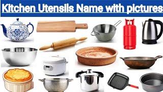 Kitchen Utensils Name with pictures  Kitchen Utensils vocabulary [upl. by Llydnek]