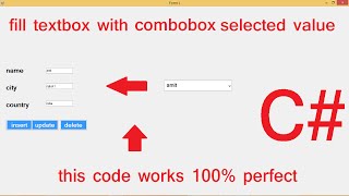 Database values in textbox if select Combobox C [upl. by Otsugua]