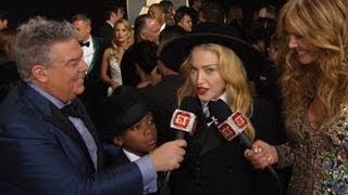 Grammys Madonnas Son Makes Red Carpet Debut [upl. by Hanschen]