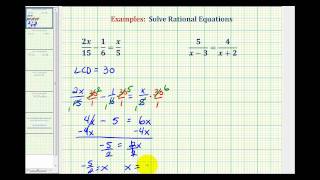 Ex 1 Solving Rational Equations [upl. by Yila]