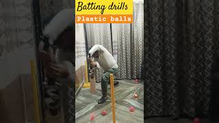 360 degree basic batting drills for beginners leather bat plastic ball 😲😲cricket shorts [upl. by Bunch]