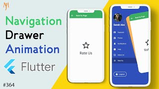 Flutter Tutorial  Navigation Drawer Animation  Sidebar Animation amp Hidden Drawer Animation [upl. by Acimaj]