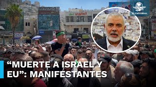 Protestan en Irán por asesinato de Ismail Haniyeh líder de Hamas [upl. by Wendi36]