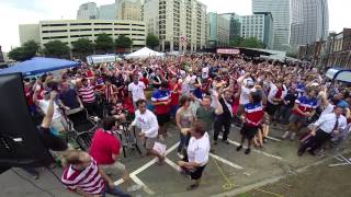 USA vs Ghana  Clint Dempsey Goal Fan Reaction at Courtyard Hooligans Charlotte NC [upl. by Camilo]