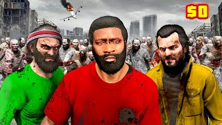 GTA 5  HOMELESS in a ZOMBIE Outbreak Michael Trevor amp Franklin [upl. by Haldes152]