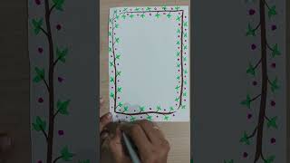 Simple Boarder Designviralshort borderdesigns pagedecoration coverpage trendingshorts [upl. by Timrek]