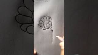 Flower art draw painting shortsvideo reelsvideo paint [upl. by Uokes632]