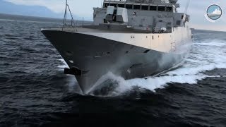 US Navy FFGX Frigate at SAS2018  FREMM AUSTAL Frigate F100 Mk110 L3 ALAMO Lacroix Sylena [upl. by Anayaran]