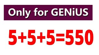 How is it possible that 555  550 Solve it Mind Puzzle  5  5  5  550 [upl. by Schargel895]