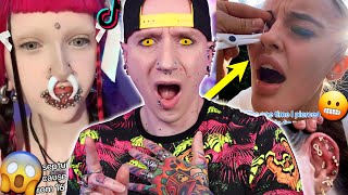 SHOCKING Piercing At Home Tutorial  New TikTok Piercing Fails 30  Roly [upl. by Elyrrad]