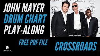 John Mayer Trio  Crossroads Drum Chart Transcription Playalong [upl. by Notlrac606]