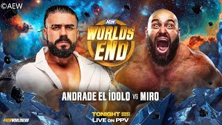 Andrade El Idolo vs Miro  Singles Match  AEW Worlds End 2023  WWE 2K23 [upl. by Allemahs437]