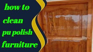 how to clean pu polish furniture  furniture polish spray at home  best wood polish colour [upl. by Reeva]