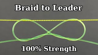 Amazing Knot to tie two Fishing Lines Together  Braid to Mono or Fluorocarbon Leader [upl. by Adnih]