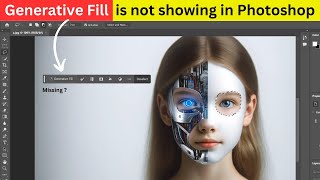 Generative Fill Not Showing in Photoshop FIXED [upl. by Tjader554]