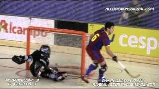 FC BarcelonaCP Cerceda 93 Campeonato Juvenil España 2011 Hockey Patinesalcobendasdigitalcom [upl. by Jotham500]