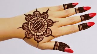 Stylish Backhand mehndi designs  New Gol tikki mehandi design Easy mehndi design Mehendi मेंहदी [upl. by Evot]