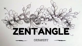 ZENTANGLE PATTERNS FOR BEGINNERS 8  Ornament [upl. by Binette427]