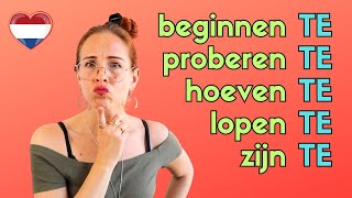 Werkwoorden met TE  infinitief 4 categorieën NT2  B1 learndutchwithkim [upl. by Okomot]