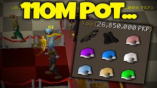 This is the BIGGEST POT I have done YET 110M POT for the REBUILD Roat Pkz OSRS RSPS [upl. by Idette]