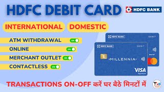 How To Activate HDFC Debit Card Transactions  Debit Card Online Transactions On  HDFC Bank [upl. by Gilmore]