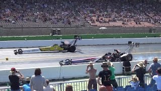 TOP FUEL DRAGSTER  Urs Erbacher at NitrOlympX 2015 Hockenheim  Engine Explosion [upl. by Nyrtak267]