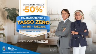 Nuova Promo Detrazioni fiscali 50  Finanziamento a Tasso Zero [upl. by Raimund]