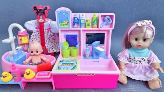 10 Minutes Satisfying Unboxing Doll Washing Series Toy Set Cute Baby Bath Toy ASMR  Review Toys [upl. by Willabella]