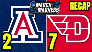 Arizona vs Dayton Game Recap  2024 NCAA Tournament Predictions [upl. by Kalk]