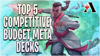 THE BEST BUDGET META MTG ARENA DECKS  GREAT Decks FEWER Rares  MTGA Standard [upl. by Arratahs]