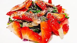 Spinach Strawberry Salad Recipe  Salad Recipe Rich in Iron Vitamin C and Polyphenols [upl. by Allveta143]