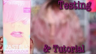 TESTING DERMA V10 PINK HAIR COLOUR  TUTORIAL  IdleGirl [upl. by Dene]