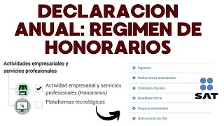 Declaración Anual por Honorarios Servicios Profesionales [upl. by Hartwell987]