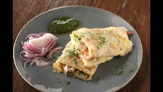 Double Egg Chicken Roll  Sanjeev Kapoor Khazana [upl. by Luy484]