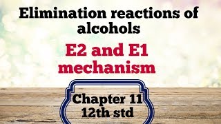 Class 12  Elimination reactions of alcohols hydroxy compounds and ethers Tamil [upl. by Fanestil]