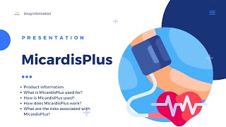 MicardisPlus  Product information uses dosage mechanism  telmisartan  hydrochlorothiazide [upl. by Yrreiht]